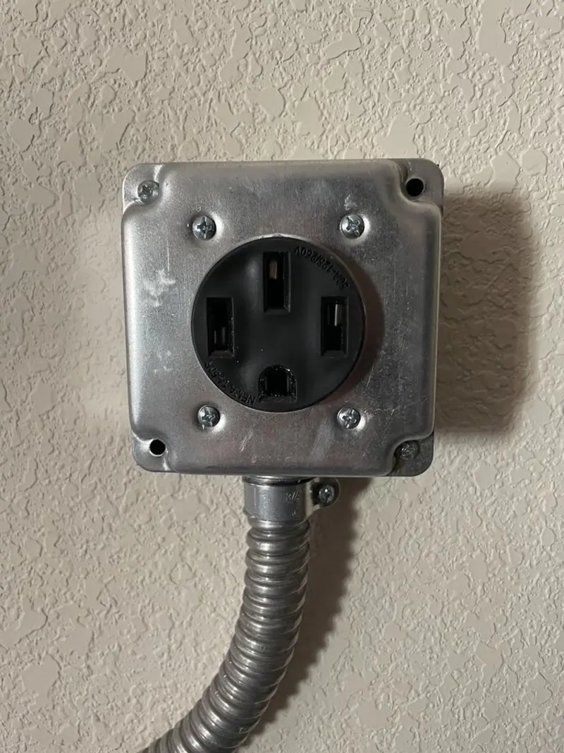 NEMA 14-50 outlet installed for Electrical Panel Upgrade in Hilliard